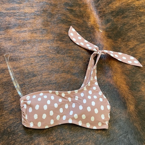 Abercrombie & Fitch Other - 🔥FINAL PRICE🔥NWOT Abercrombie & Fitch Brown White Polkadot Tie One Shoulder